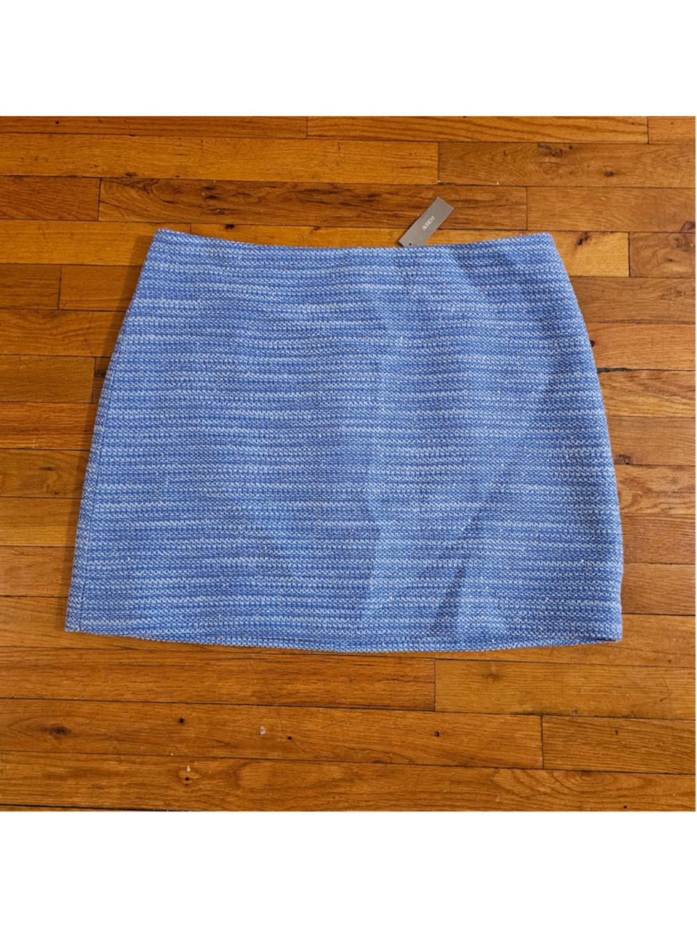 NWT J.Crew Natasha Mini Skirt Womens 16 Blue Sequin Tweed BP604 $168